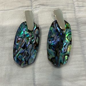 Kendra Scott blue iridescent earrings